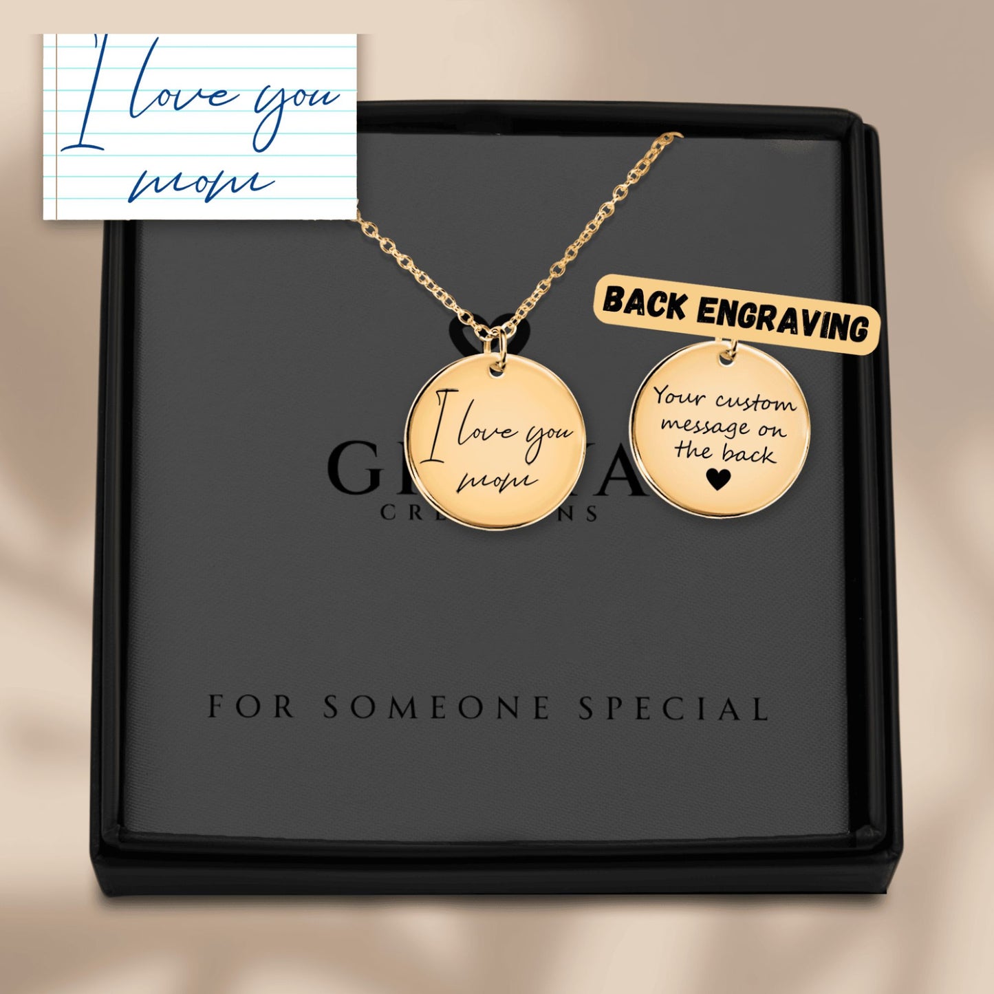 Personalised Handwritten Pendant